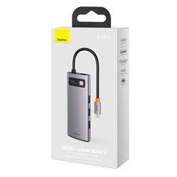 Хаб USB-концентратор Baseus Metal Gleam 6 in 1 OTBTqmzrjJAi8qNdF5Qth0 - фото 17311