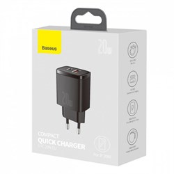 Блок Baseus Super Si Quick Charger 1C 20W Black AhstpAd7iRktYzOwis7-42 - фото 17346