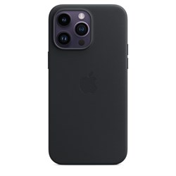 Чехол накладка iPhone 14 Pro Max Leather Case (Magsafe IC) Midnight 7EU6WBA9jGh2ngwKB0rN80 - фото 17849