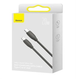кабель Baseus Jelly Liquid Type-C to Lightning 20W 2m Black jn88XDrDgfFFah6jBY5P33 - фото 18898