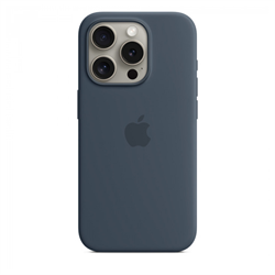 Чехол накладка iPhone 15 Pro Silicone Case MagSafe Storm Blue rt1GbSYRieQ0AWeqB3qTY3 - фото 19436