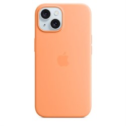 Чехол накладка iPhone 15 Silicone Case MagSafe Orange Sorbet HU1l8fZiiuMNEv-MfM0vN2 - фото 19936