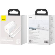 Блок питания и кабель Type-C - Type-C  Baseus SI 25W white derEVTxAifpEwL6Gnig2U3