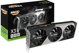 Inno3D GeForce RTX 5070 Ti 16384Mb, X3 OC 16 Gb (N507T3-16D7X-176068N) 1xHDMI, 3xDP, Ret N507T3-16D7X-176068N